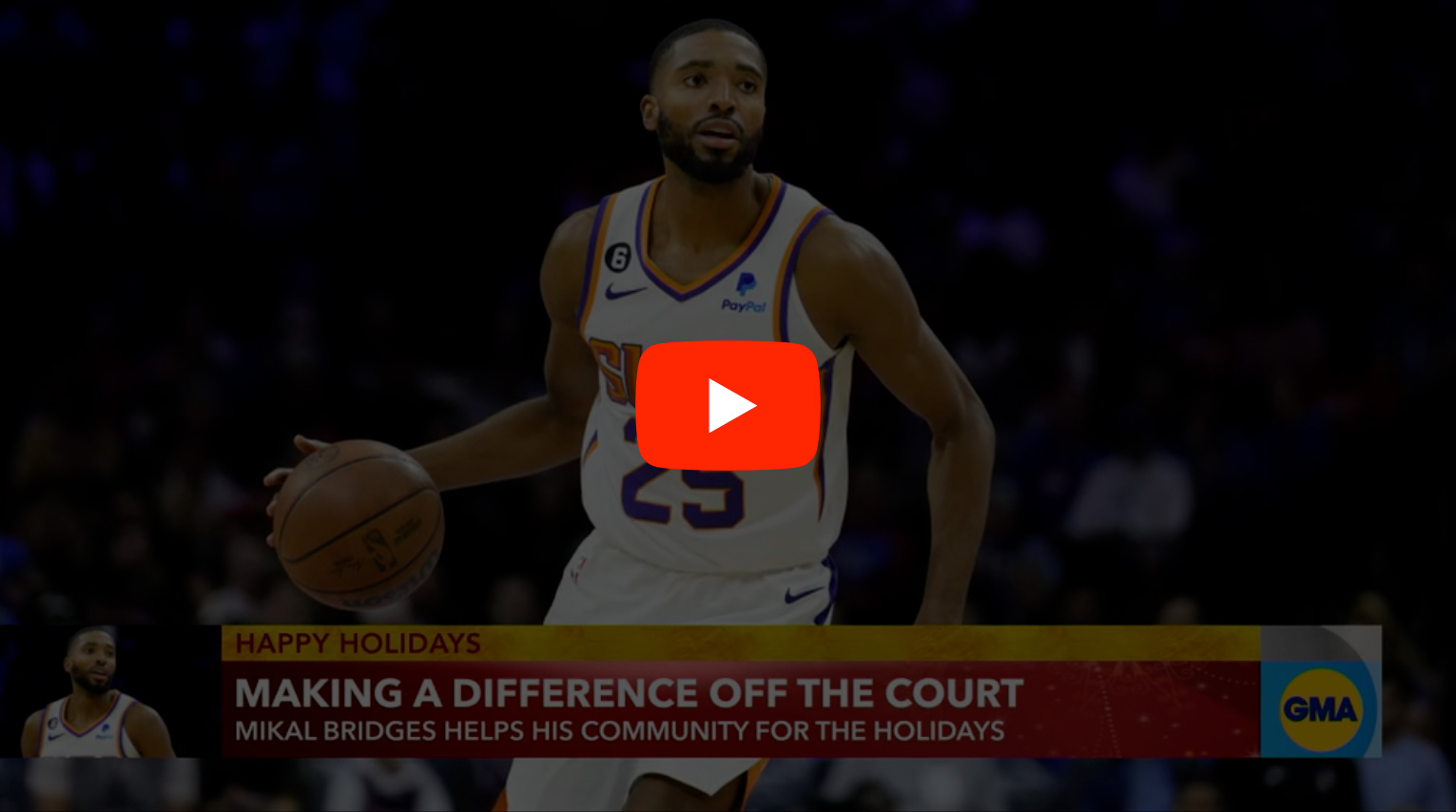 Basketball star making a difference off the court for the holidays